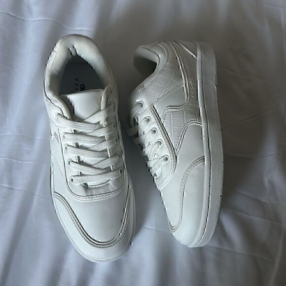 NEW ASOS Design Deal low Top Croc Sneakers White (Men’s 6, Womens 8) - Picture 1 of 11